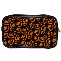 Pattern Halloween Jackolantern Toiletries Bags by iCreate