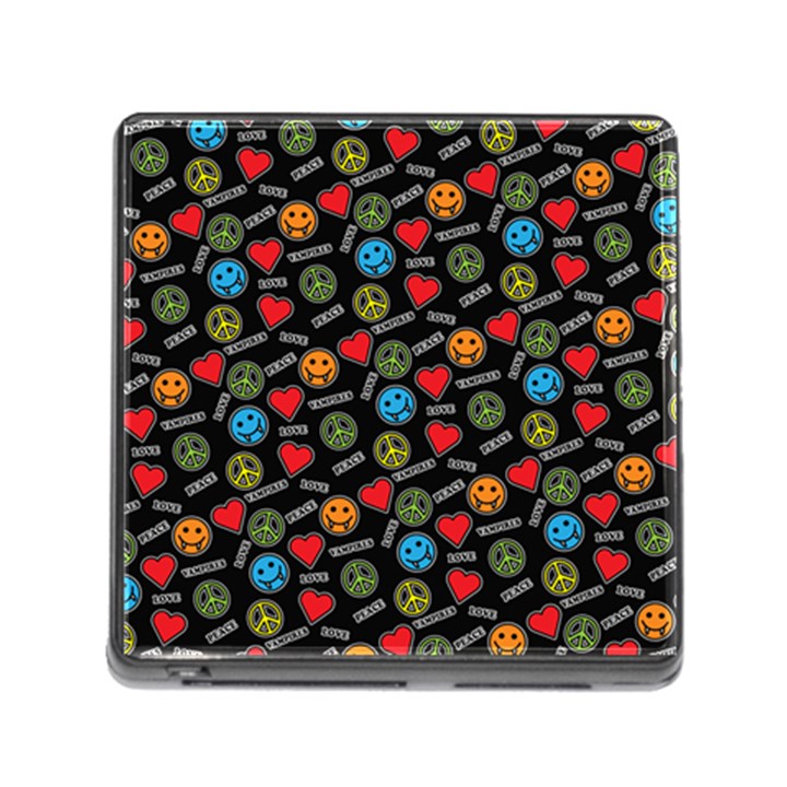 Pattern Halloween Peacelovevampires  Icreate Memory Card Reader (Square)