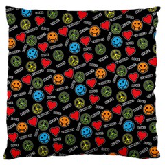 Pattern Halloween Peacelovevampires  Icreate Large Flano Cushion Case (two Sides) by iCreate