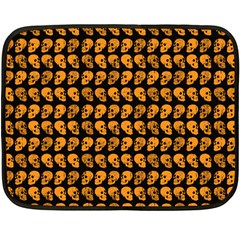 Halloween Color Skull Heads Fleece Blanket (mini) by iCreate
