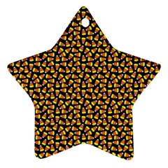 Pattern Halloween Candy Corn   Star Ornament (two Sides)