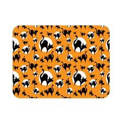 Pattern Halloween Black Cat Hissing Double Sided Flano Blanket (mini)  by iCreate