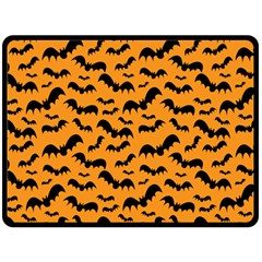 Pattern Halloween Bats  Icreate Fleece Blanket (large)  by iCreate