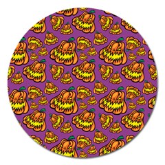 Halloween Colorful Jackolanterns  Magnet 5  (round)