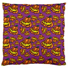 Halloween Colorful Jackolanterns  Large Flano Cushion Case (two Sides) by iCreate