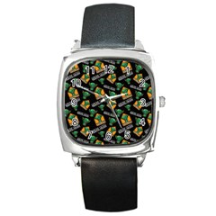 Halloween Ghoul Zone Icreate Square Metal Watch