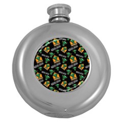 Halloween Ghoul Zone Icreate Round Hip Flask (5 oz)