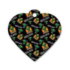 Halloween Ghoul Zone Icreate Dog Tag Heart (two Sides)