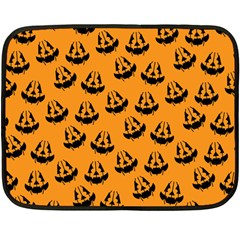 Halloween Jackolantern Pumpkins Icreate Fleece Blanket (mini) by iCreate