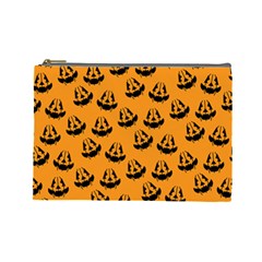 Halloween Jackolantern Pumpkins Icreate Cosmetic Bag (large)  by iCreate