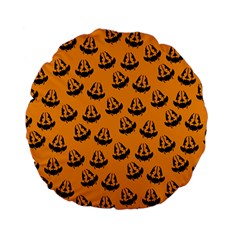 Halloween Jackolantern Pumpkins Icreate Standard 15  Premium Flano Round Cushions by iCreate