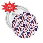 Peace Love America iCreate 2.25  Buttons (10 pack)  Front