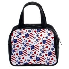 Peace Love America Icreate Classic Handbags (2 Sides) by iCreate