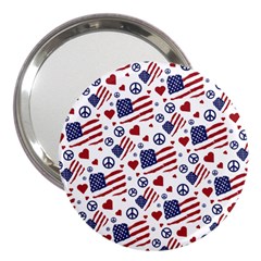 Peace Love America Icreate 3  Handbag Mirrors by iCreate