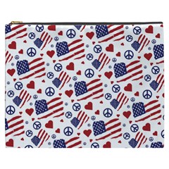 Peace Love America Icreate Cosmetic Bag (xxxl)  by iCreate