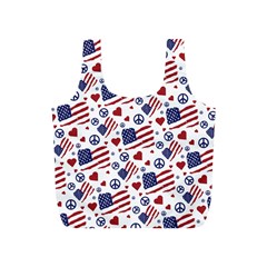 Peace Love America Icreate Full Print Recycle Bags (s)  by iCreate