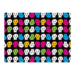 Pattern Painted Skulls Icreate Double Sided Flano Blanket (mini)  by iCreate