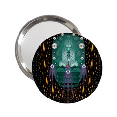 Temple Of Yoga In Light Peace And Human Namaste Style 2 25  Handbag Mirrors by pepitasart
