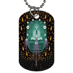 Temple Of Yoga In Light Peace And Human Namaste Style Dog Tag (two Sides)