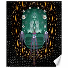 Temple Of Yoga In Light Peace And Human Namaste Style Canvas 8  X 10  by pepitasart