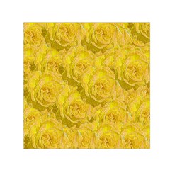 Summer Yellow Roses Dancing In The Season Small Satin Scarf (square) by pepitasart