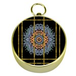 Blue Bloom Golden And Metal Gold Compasses Front