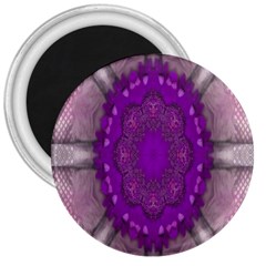 Fantasy-flowers In Harmony  In Lilac 3  Magnets by pepitasart