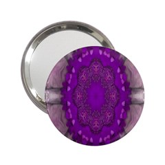 Fantasy-flowers In Harmony  In Lilac 2 25  Handbag Mirrors by pepitasart
