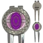 fantasy-flowers in harmony  in lilac 3-in-1 Golf Divots Front