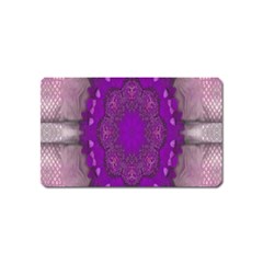 Fantasy-flowers In Harmony  In Lilac Magnet (name Card) by pepitasart