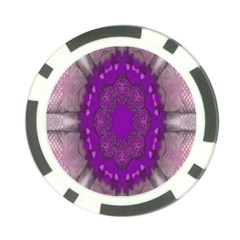 Fantasy-flowers In Harmony  In Lilac Poker Chip Card Guard (10 Pack) by pepitasart