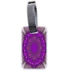 Fantasy-flowers In Harmony  In Lilac Luggage Tags (two Sides) by pepitasart