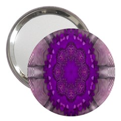 Fantasy-flowers In Harmony  In Lilac 3  Handbag Mirrors by pepitasart