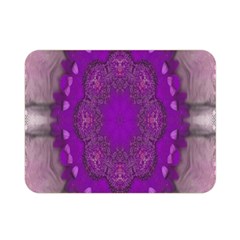 Fantasy-flowers In Harmony  In Lilac Double Sided Flano Blanket (mini)  by pepitasart