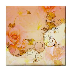 Wonderful Floral Design In Soft Colors Face Towel by FantasyWorld7