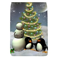 Funny Snowman With Penguin And Christmas Tree Flap Covers (s)  by FantasyWorld7
