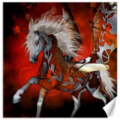 Awesome Steampunk Horse With Wings Canvas 20  X 20   by FantasyWorld7