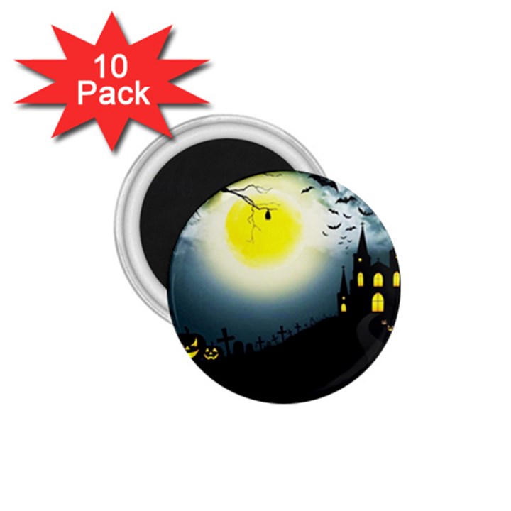 Halloween landscape 1.75  Magnets (10 pack) 