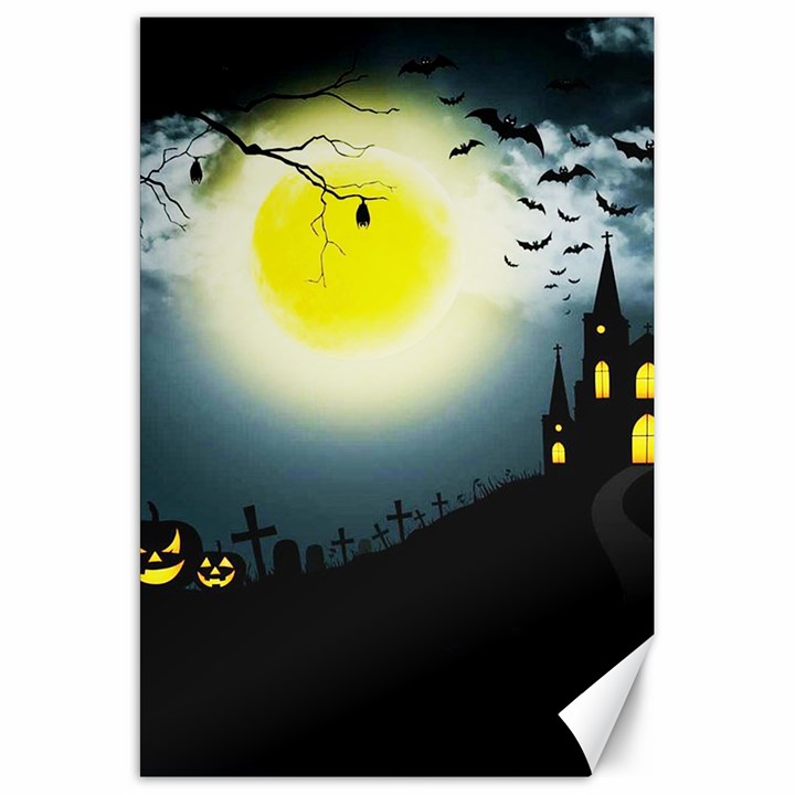 Halloween landscape Canvas 20  x 30  