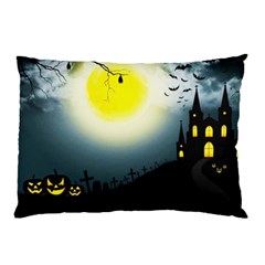 Halloween Landscape Pillow Case (two Sides) by Valentinaart