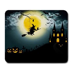 Halloween Landscape Large Mousepads by Valentinaart