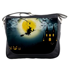 Halloween Landscape Messenger Bags by Valentinaart