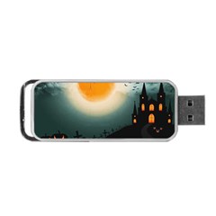 Halloween Landscape Portable Usb Flash (two Sides) by Valentinaart