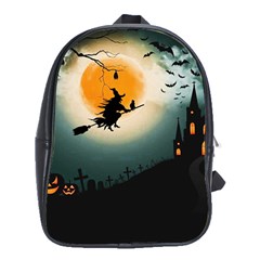 Halloween landscape School Bag (XL)