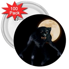 Werewolf 3  Buttons (100 pack) 