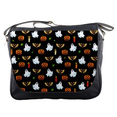 Halloween Pattern Messenger Bags by Valentinaart