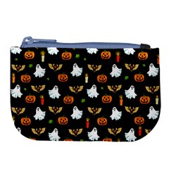 Halloween Pattern Large Coin Purse by Valentinaart