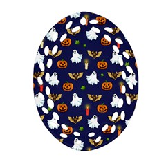 Halloween Pattern Oval Filigree Ornament (two Sides) by Valentinaart
