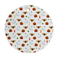 Halloween Pattern Ornament (round) by Valentinaart