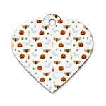 Halloween pattern Dog Tag Heart (One Side) Front